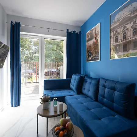 Apartman Blue Garden By Fengshui4u, Prywatny Ogrodek, Bezplatny Parking, Nowy Budynek, Dostep Na Kod Łódź